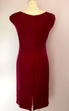 LK Bennett Dark Pink Velvet Tina Pencil Dress Size 14 - Whispers Dress Agency - Sold - 5