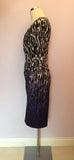 COAST BLACK,IVORY & PURPLE PRINT WRAP DRESS SIZE 8 - Whispers Dress Agency - Womens Dresses - 3