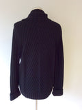 BASLER BLACK CHUNKY KNIT CARDIGAN SIZE 18 - Whispers Dress Agency - Womens Knitwear - 3