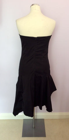 MIGUEL VIEIRA BLACK STRAPLESS HANKERCHIEF HEM DRESS SIZE M - Whispers Dress Agency - Womens Dresses - 3