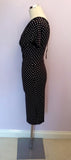 BRAND NEW ISABEL DE PEDRO BLACK & WHITE SPOT PENCIL DRESS SIZE 8 - Whispers Dress Agency - Womens Dresses - 3