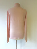 THE CASHMERE COLLECTION PALE PINK POLONECK JUMPER SIZE 16 - Whispers Dress Agency - Sold - 3