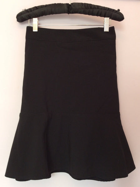 Karen Millen Black Wool Fuller Hem Skirt Size 14 - Whispers Dress Agency - Sold - 1