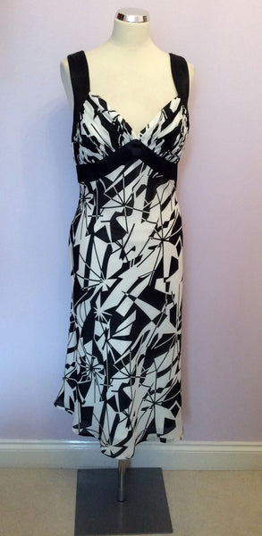 ROMAN ORIGINALS BLACK & WHITE PRINT DRESS SIZE 18 - Whispers Dress Agency - Sold - 1