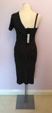 BRAND NEW ISABEL DE PEDRO BLACK & WHITE SPOT PENCIL DRESS SIZE 8 - Whispers Dress Agency - Womens Dresses - 4