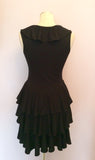 Temperley Black Silk, Merino Wool & Cashmere Tiered Dress Size M - Whispers Dress Agency - Womens Dresses - 6