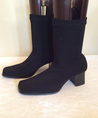 Vincci Black Stretch Ankle Boots Size 4/37 - Whispers Dress Agency - Sold - 2