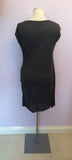 PHASE EIGHT DARK GREY STRETCH JERSEY DRAPED DRESS SIZE 14 - Whispers Dress Agency - Womens Dresses - 3