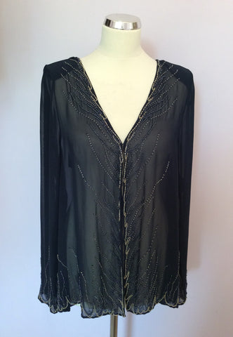 Brand New Mayqueen Couture Blue Beaded Top /Jacket Size 14 - Whispers Dress Agency - Sold - 1