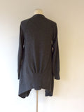 CREA CONCEPT DARK GREY MERINO WOOL CARDIGAN SIZE 42 UK 12 - Whispers Dress Agency - Womens Knitwear - 4