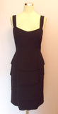 Temperley Black Tiered Occasion Dress Size 10 - Whispers Dress Agency - Womens Dresses - 2