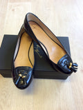 BRAND NEW GIUSEPPE ZANOTTI BLACK LEATHER FLAT SHOES SIZE 4/37 - Whispers Dress Agency - Womens Flats - 2