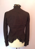 Versace Jeans Couture Black Cotton & Silk Trim Jacket Size 46 UK 14 - Whispers Dress Agency - Sold - 5