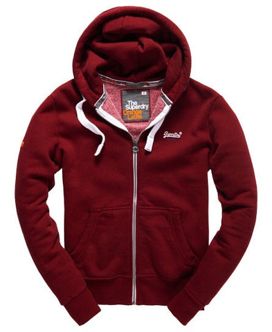 Brand New Superdry Burgundy Zip Up Hoodie Top Size XL - Whispers Dress Agency - Sold - 1