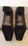 CAPOLLINI BROWN & GOLD PRINT BUCKLE TRIM HEELS SIZE 5.5/38.5 - Whispers Dress Agency - Womens Heels - 5