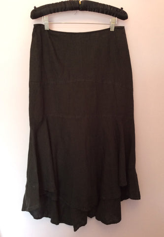 Penny Black Linen Calf Length Black Skirt Size 10 - Whispers Dress Agency - Womens Skirts - 1