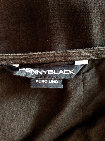 Penny Black Linen Calf Length Black Skirt Size 10 - Whispers Dress Agency - Womens Skirts - 3