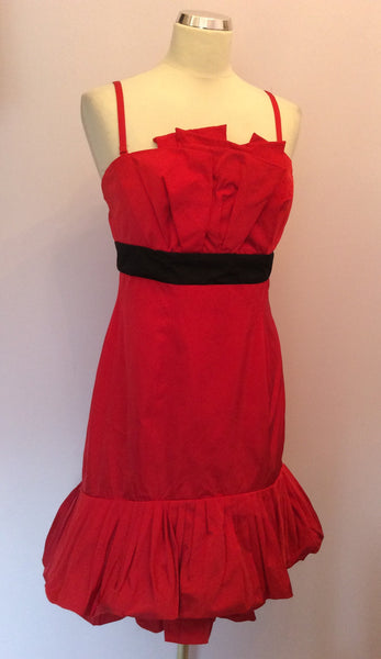 Karen Millen Red Strappy / Strapless Dress Size 12 - Whispers Dress Agency - Womens Dresses - 1