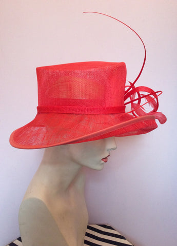 Snoxell Gwyther Red Formal Hat - Whispers Dress Agency - Sold - 4