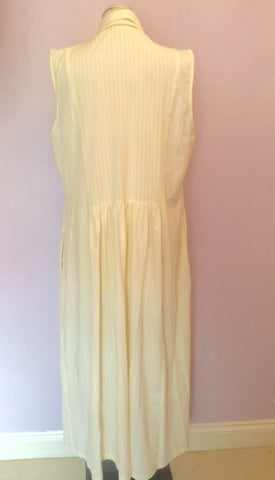 Marks & Spencer Cream Sleeveless Dress Size 18 - Whispers Dress Agency - Sold - 3