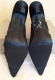 Brand New SF Black Satin Slingback Heels Size 7/40 - Whispers Dress Agency - Sold - 4