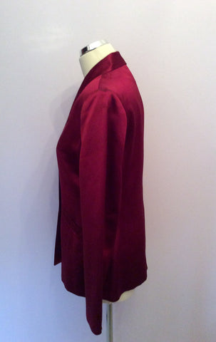 Whistles Dark Red Satin Jacket Size 12 - Whispers Dress Agency - Womens Suits & Tailoring - 2