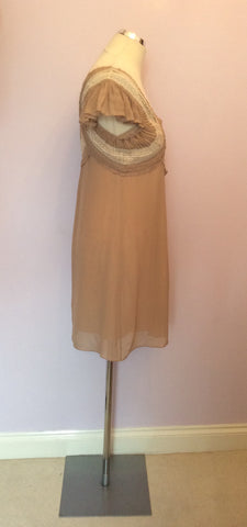 Temperley Fawn Silk & Lace Trim Dress Size 10 - Whispers Dress Agency - Womens Dresses - 3