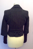 All Saints Anthracite Grey Wool Blend Jacket With Knitted Sleeves Size 8 - Whispers Dress Agency - Sold - 4