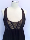 Lipsy Black Beaded & Sequinned Open Back Silk Dress Size 8 - Whispers Dress Agency - Womens Dresses - 2