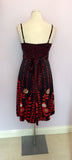 TED BAKER BLACK,ORANGE,GOLD & IVORY SILK DRESS SIZE 2 UK 10 - Whispers Dress Agency - Womens Dresses - 2